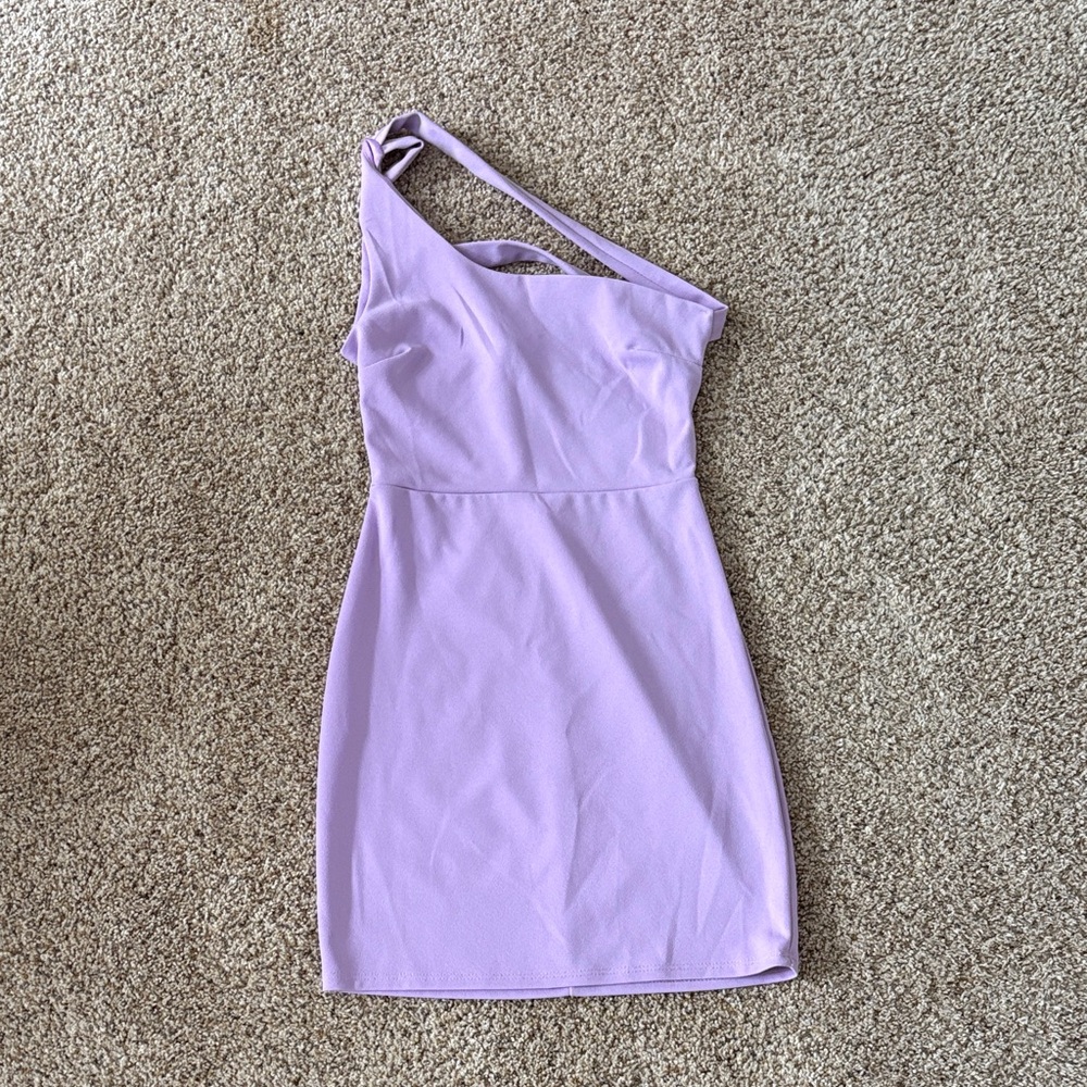 Blue Blush One-Shoulder Lilac Dress